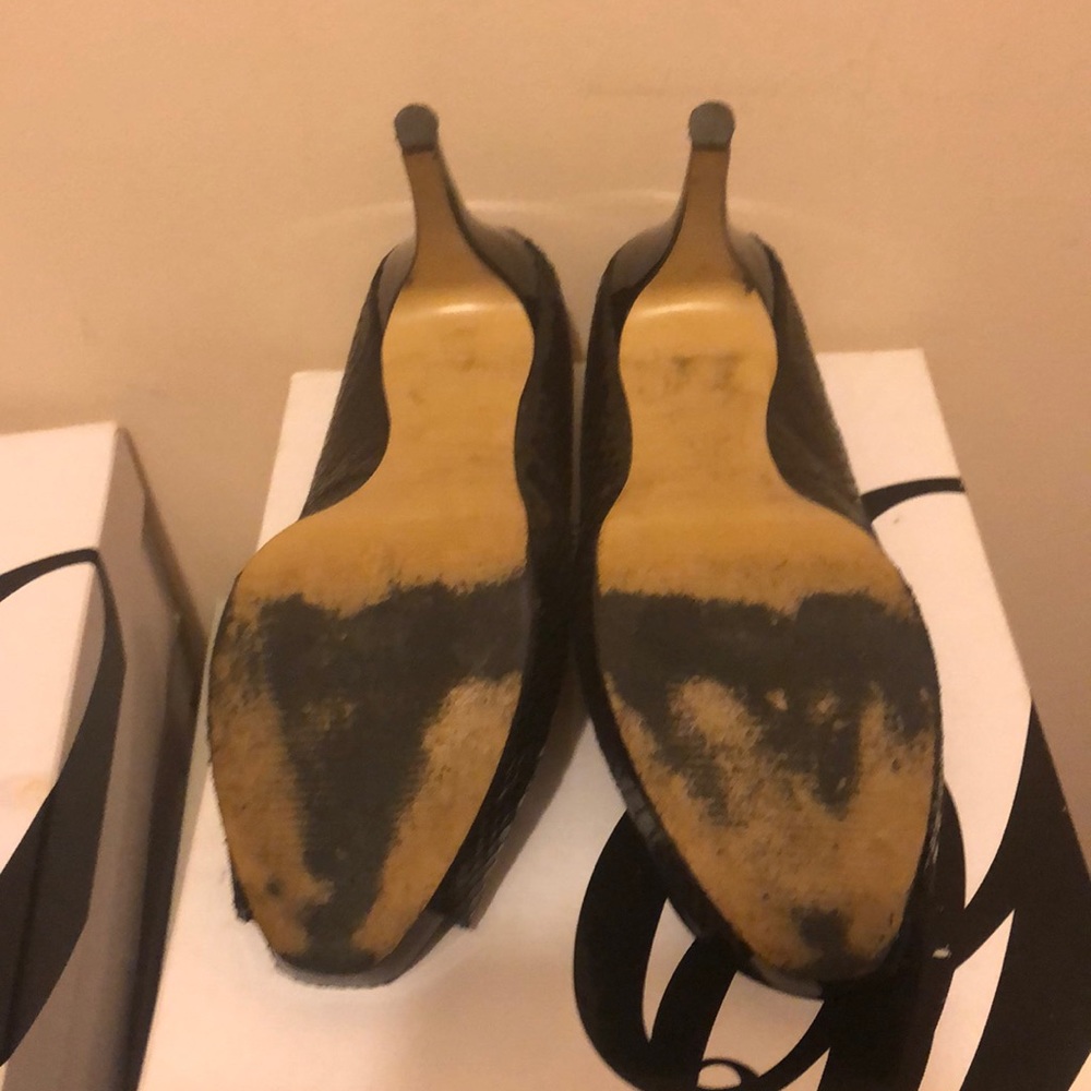 Black print peep toe - Picture 4 of 4